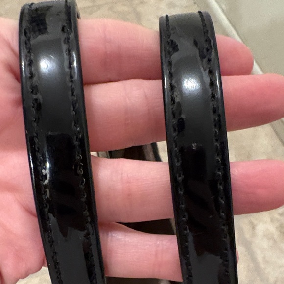 Kate Spade Glossy Black Circle and Spade Pattern Tote - Picture 16 of 16